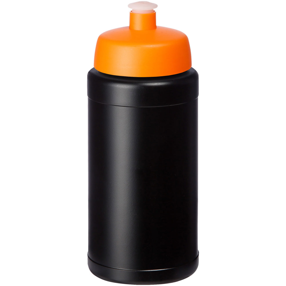 Baseline gerecyclede sportfles van 500 ml - kopen of bedrukken - Zwart, Oranje