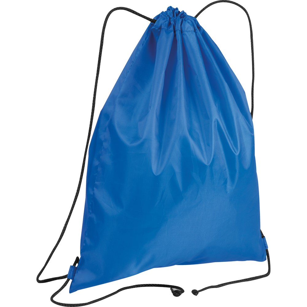 Gymbag van gerecycled polyester - met logo of onbedrukt bestellen - blauw