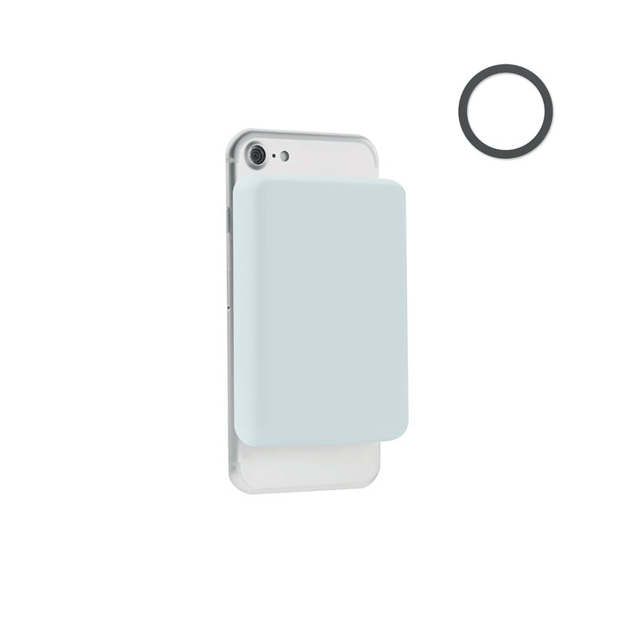 DOUBLETIC - Magnetische lader 15W - met logo of onbedrukt bestellen - Babyblauw