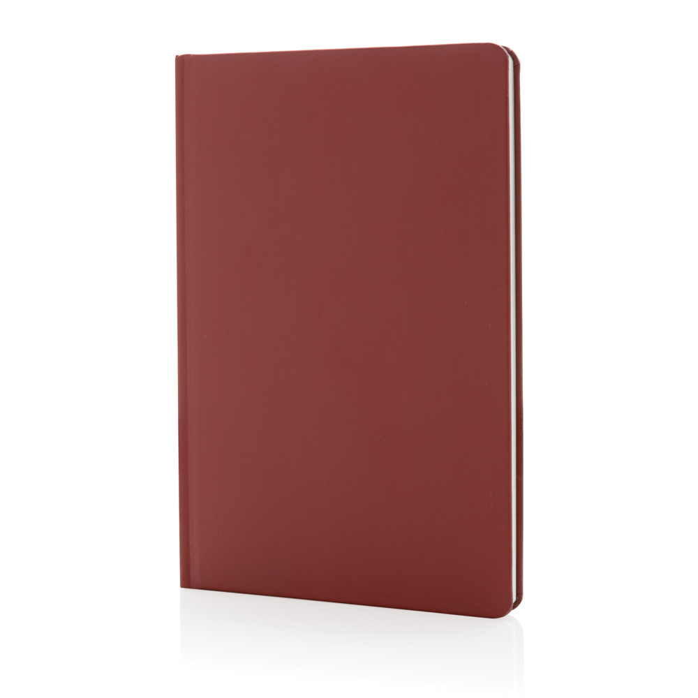 Impact hardcover steenpapier notitieboek A5 - met logo of onbedrukt bestellen - rood (± PMS 1807)