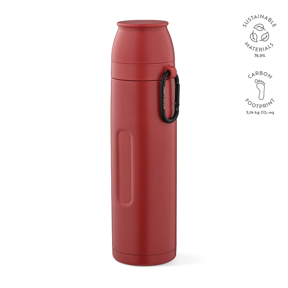 Flinders thermosfles gerecycled roestvrij staal 1080 ml - bedrukt of onbedrukt verkrijgbaar - Bourgondië
