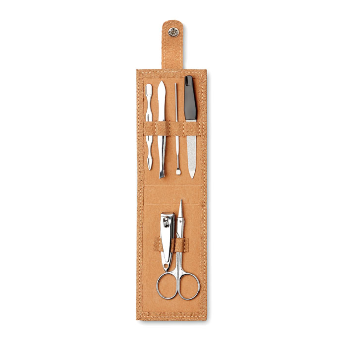 NAILKIT CORK - Manicure set in kurk etui - voor bedrijven en relatiegeschenken