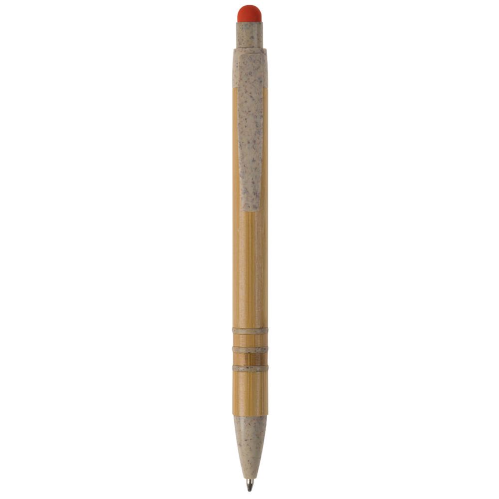 Balpen bamboe en tarwestro met stylus