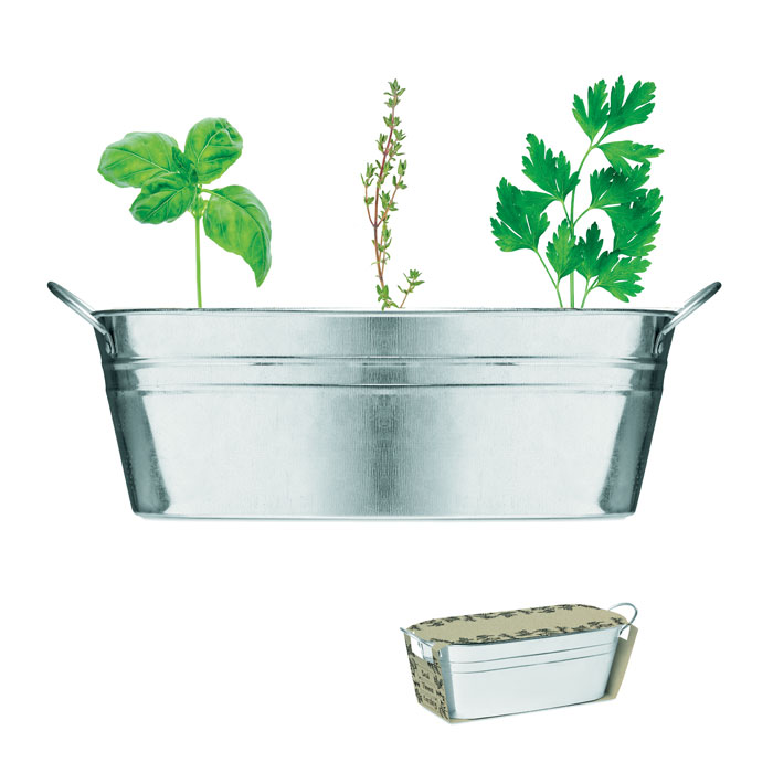 MIX SEEDS - Zinken kuipje 3 zakjes - bedrukt of onbedrukt verkrijgbaar