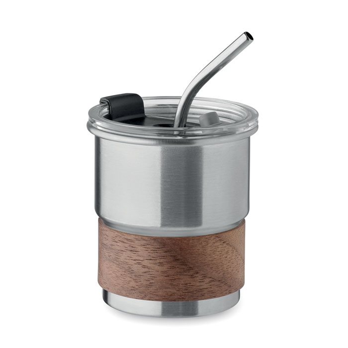 MATE - Enkelwandige beker 260ml - met logo of onbedrukt bestellen - Mat zilver