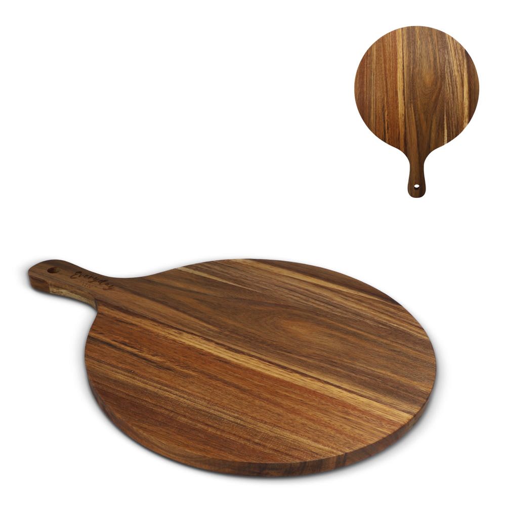 InSideOut Houten serveer plank rond, 31.5cm - bedrukt of onbedrukt verkrijgbaar