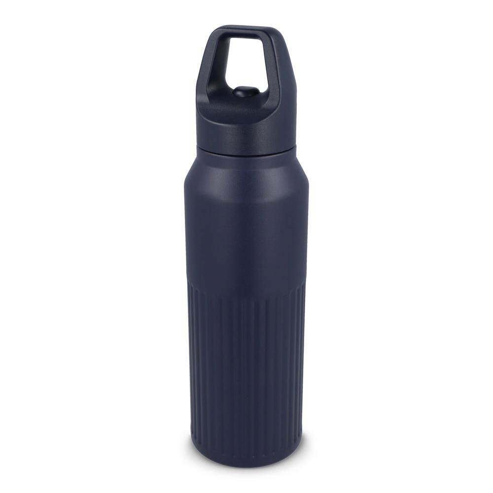 Thermofles met Easy-Click dop - met logo of onbedrukt bestellen - Donkerblauw