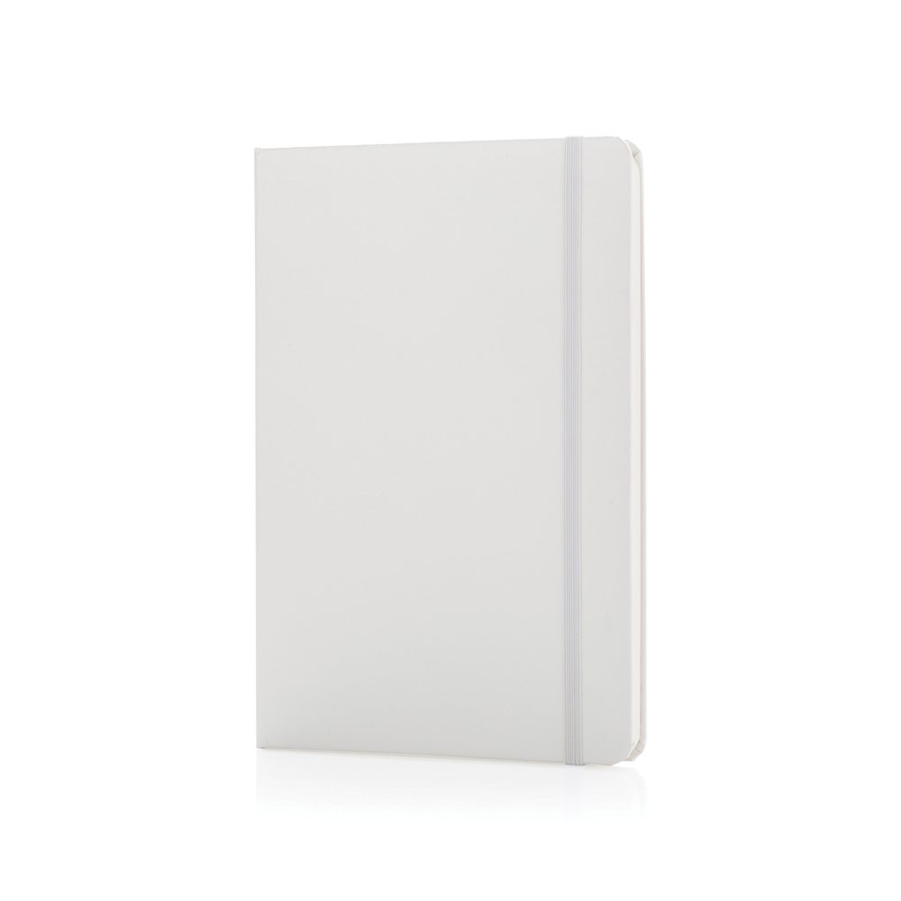 A5 hardcover notitieboek - bedrukt of onbedrukt verkrijgbaar - wit (± PMS White)