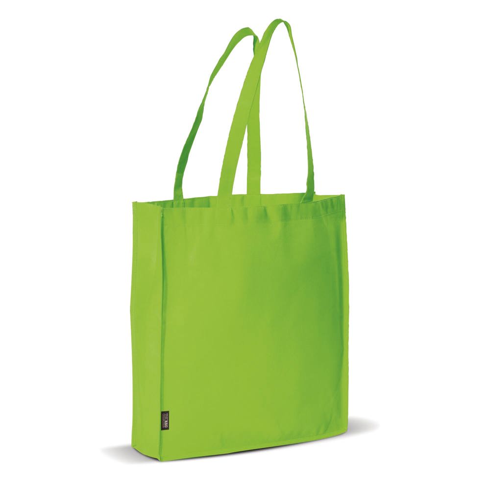 Schoudertas non-woven 75g/m² - met logo of onbedrukt bestellen - lichtgroen