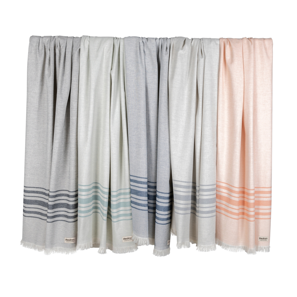 Ukiyo Yumiko AWARE™ Hamam Handdoek 100x180cm - voor bedrijven en relatiegeschenken