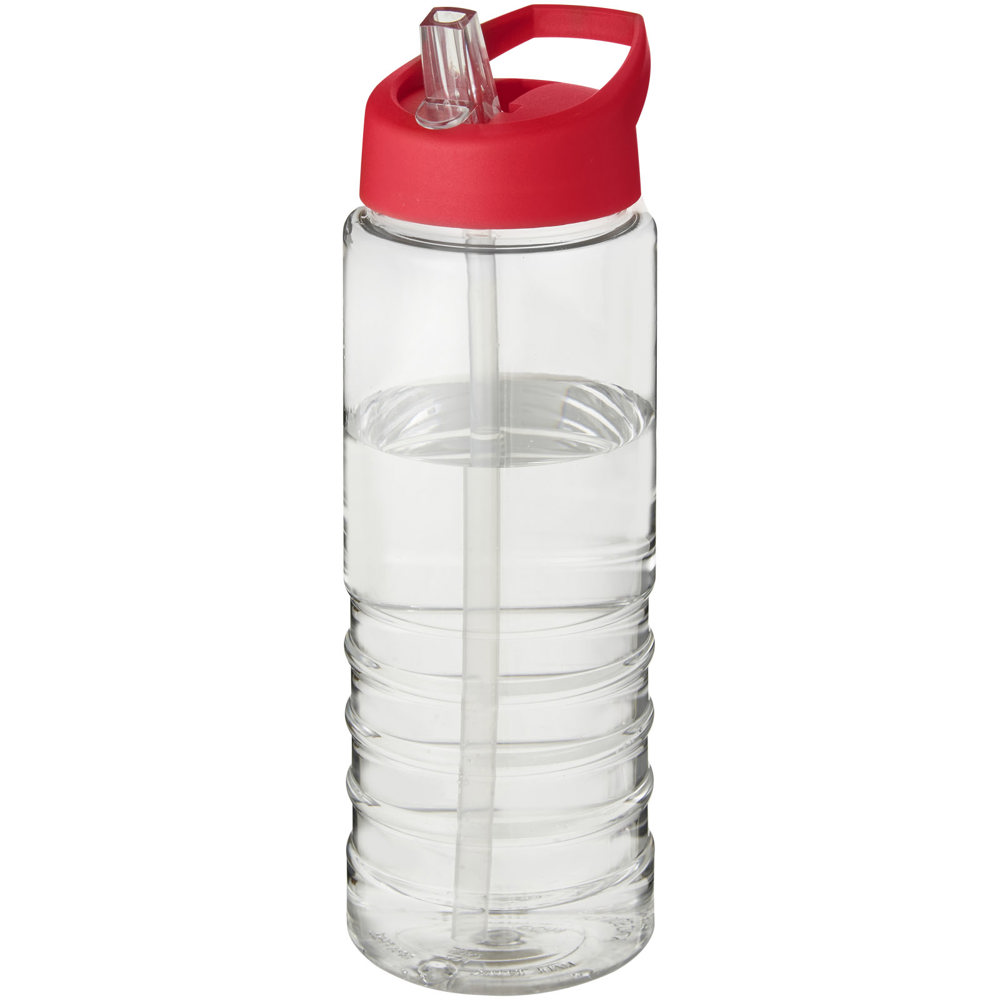 H2O Active® Treble 750 ml sportfles met tuitdeksel - met logo of onbedrukt bestellen - Transparent, Rood