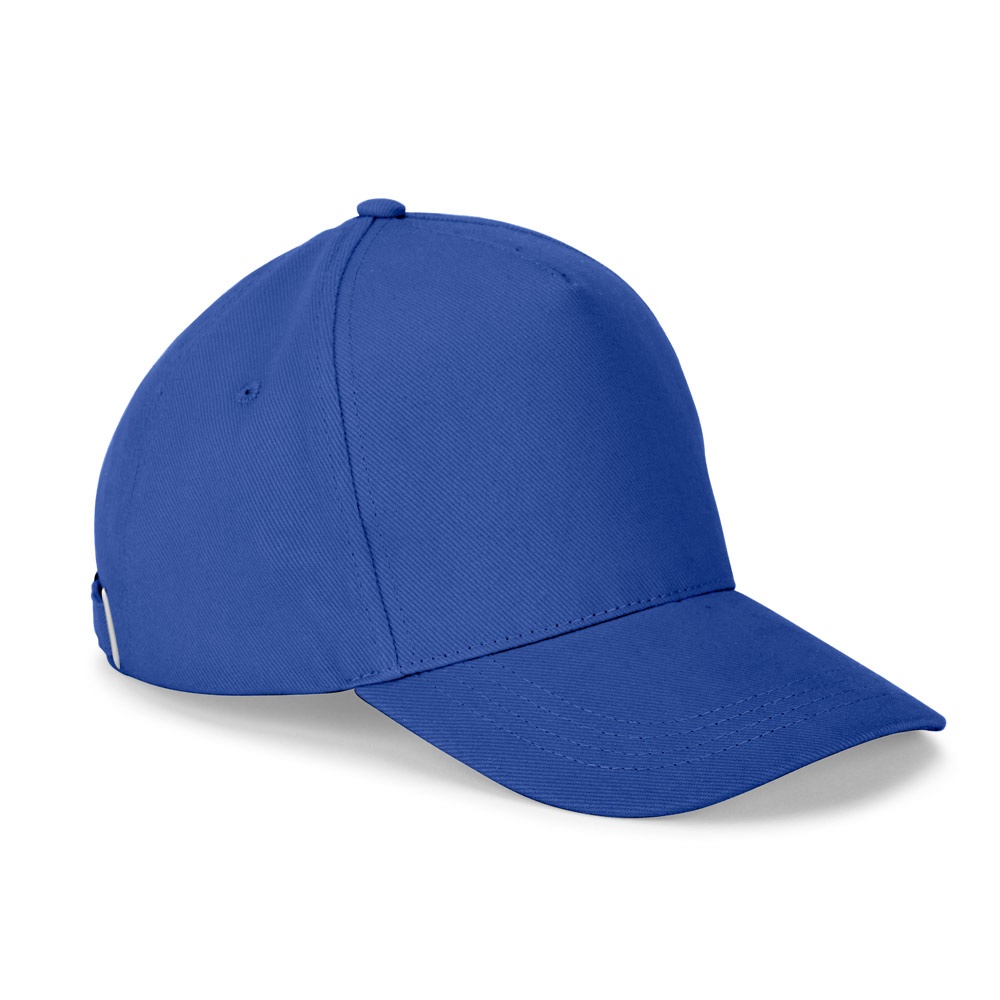 ASHTON. Pet van 100% katoen (260 gsm) met 5 panelen - met logo of onbedrukt bestellen - Royal Blauw