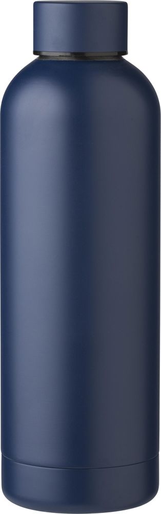 Gerecyclede dubbelwandige RVS fles (500 ml) Isaiah - bedrukt of onbedrukt verkrijgbaar - navy