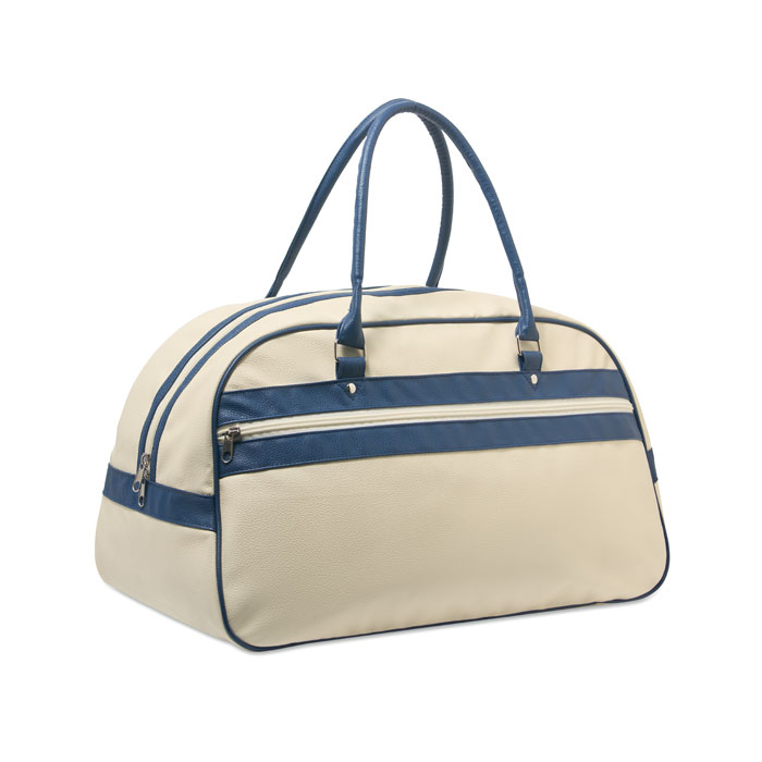 NOSTALGIC - PU sporttas - met logo of onbedrukt bestellen - beige