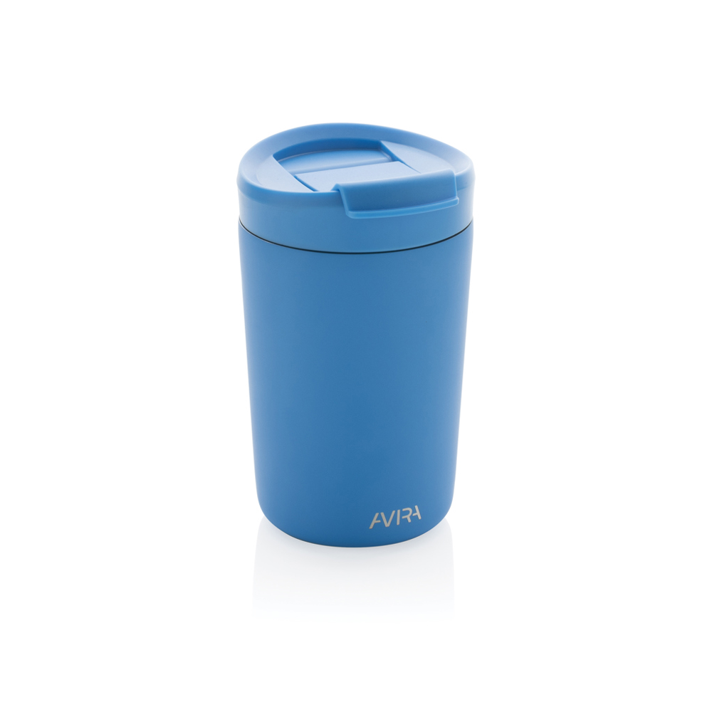 Avira Alya RCS gerecycled roestvrijstalen beker 300ML - voor bedrijven en relatiegeschenken - blauw (± PMS 660C)