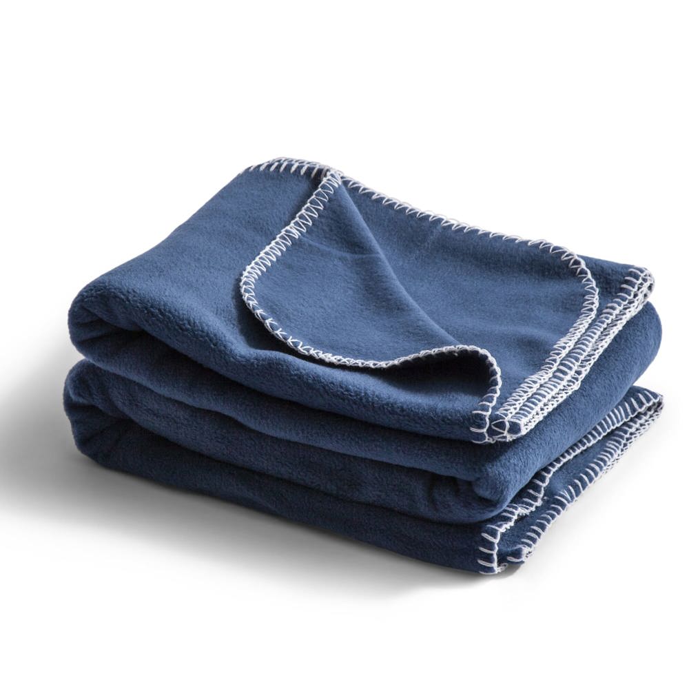 Nightingale fleece deken 130x170 cm - met logo of onbedrukt bestellen - Donkerblauw