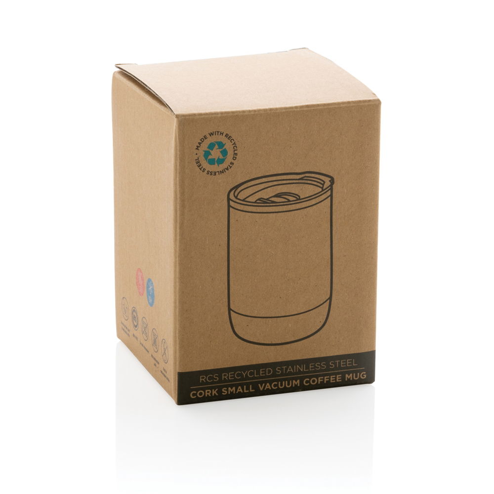 RCS gerecycled roestvrijstalen koffiebeker met kurk