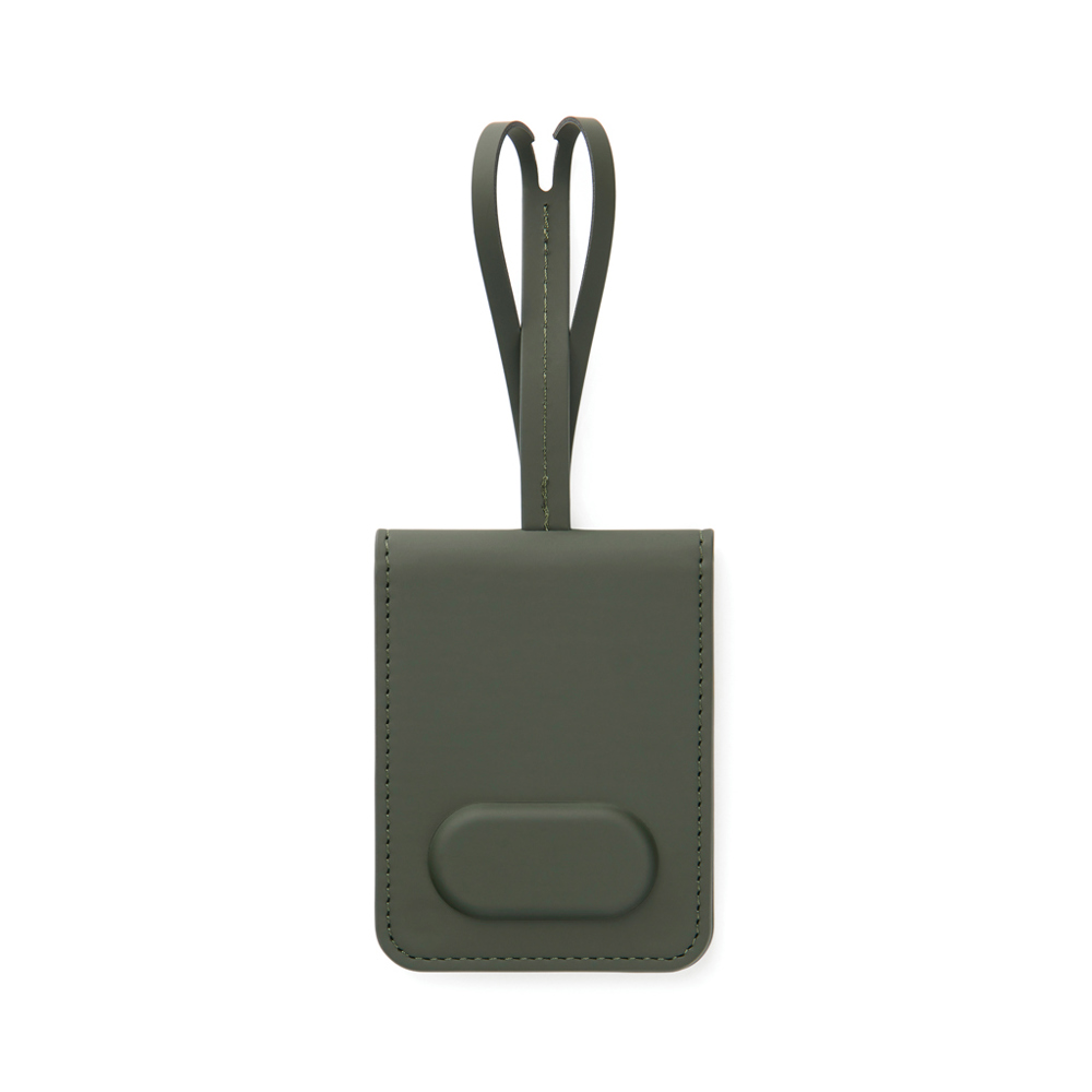 VINGA Baltimore RCS baggage label met dual finder - met logo of onbedrukt bestellen - groen (± PMS 418C)