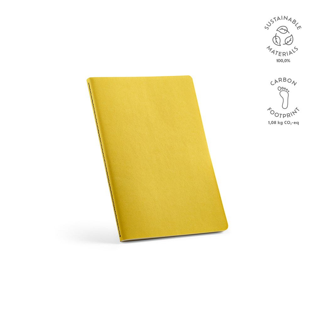 Bronte A5 notitieboek gerecycled papier 70 gsm - met logo of onbedrukt bestellen - Donkergeel