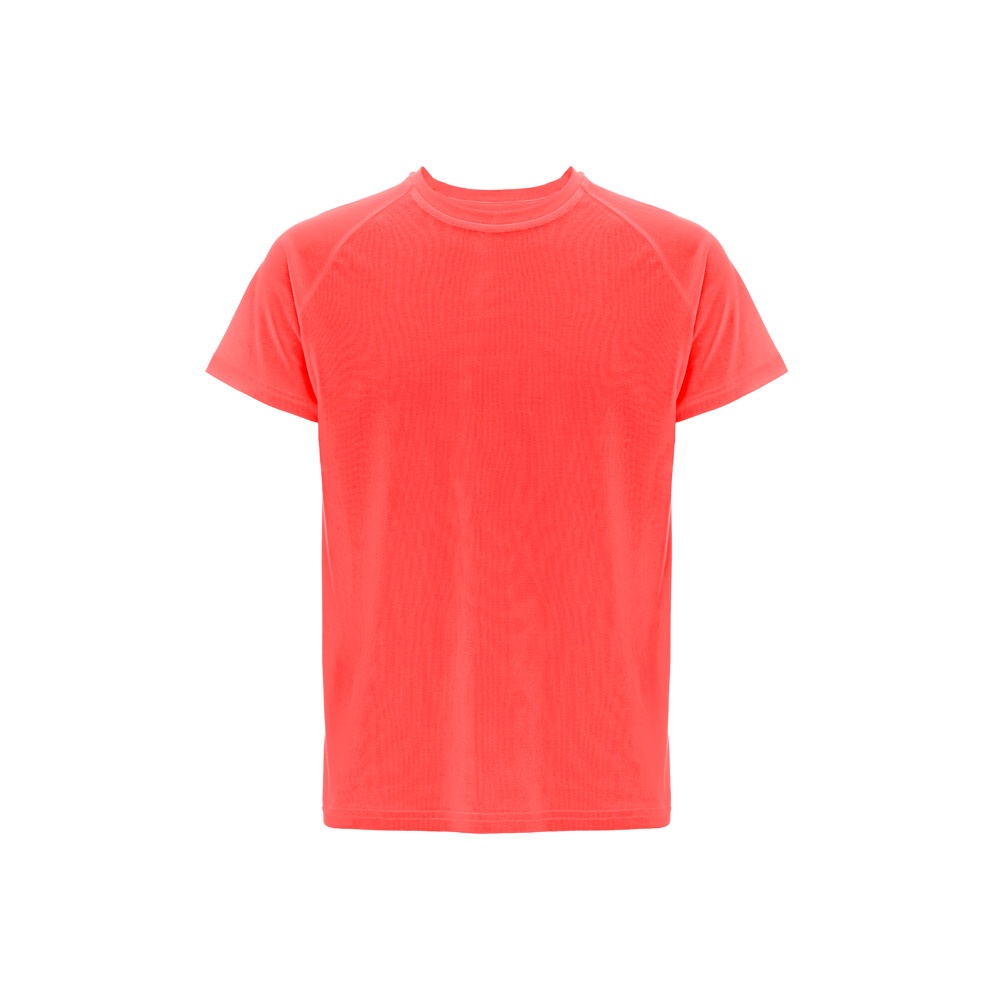 THC MOVE. Technisch T-shirt met korte mouwen in polyester - met logo of onbedrukt bestellen - Donkeroranje