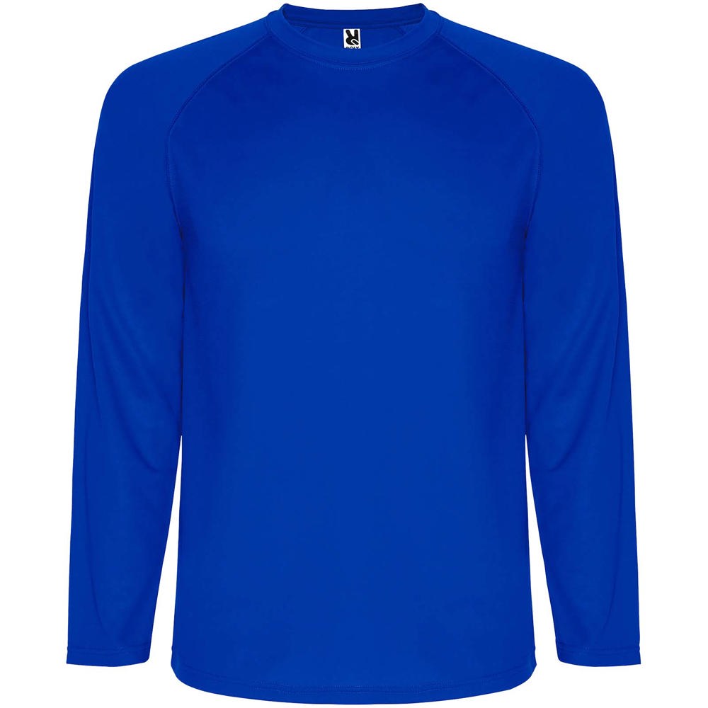 Montecarlo heren sport t-shirt met lange mouwen - met logo of onbedrukt bestellen - blauw
