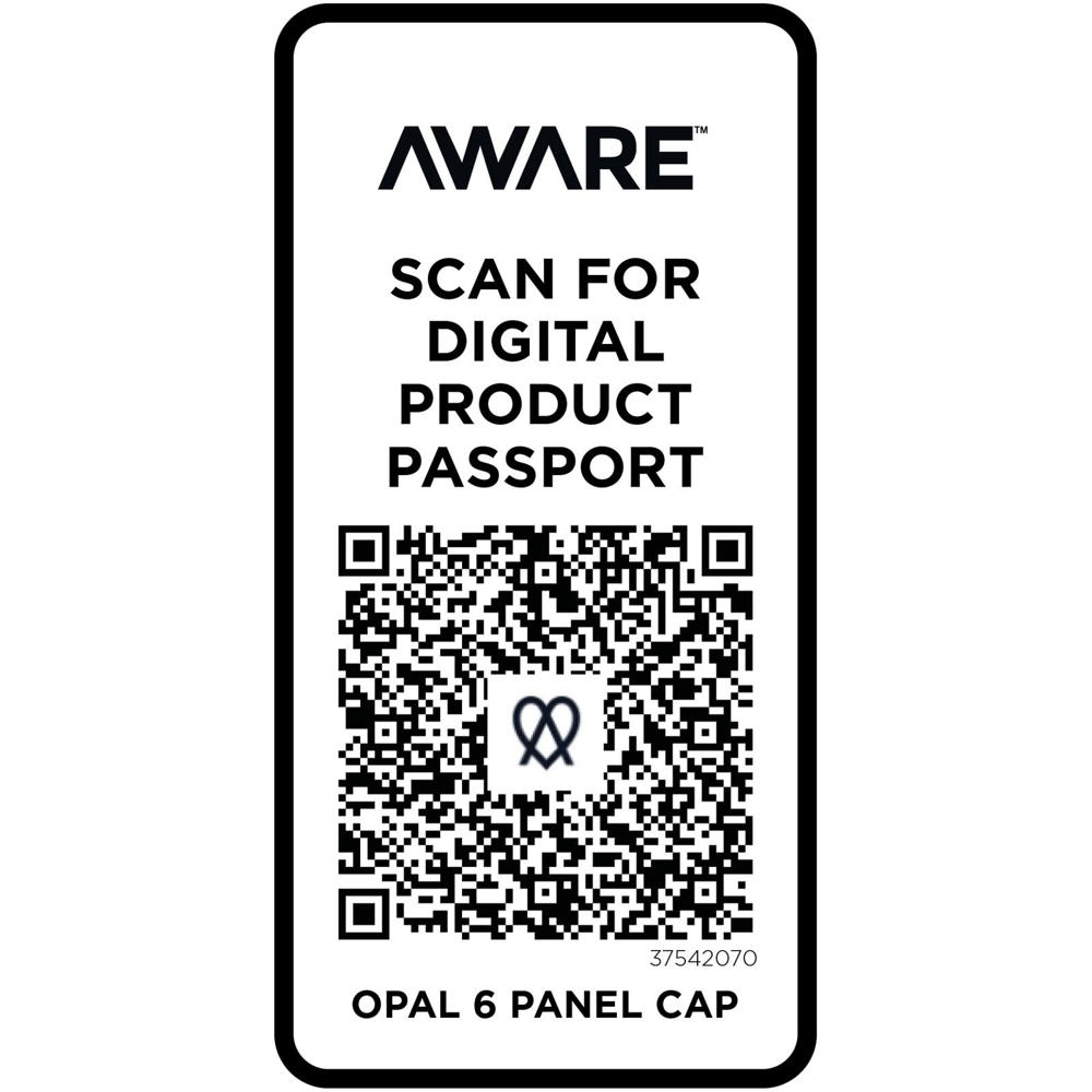Opal 240 g/m² 6 panel Aware™ gerecyclede cap