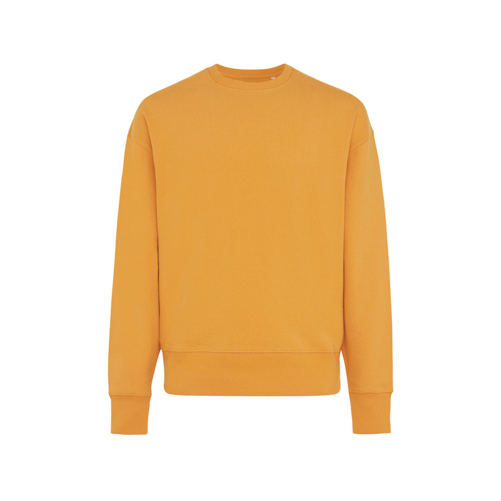IQONIQ Kruger gerecycled katoen relaxed sweater - voor bedrijven en relatiegeschenken - sundial oranje (± PMS 16-1148TCX)