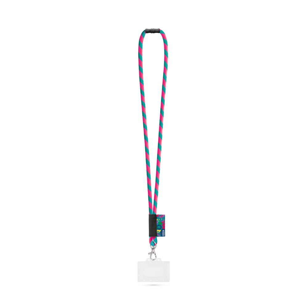 WATFORD. Op maat gemaakte polyamide lanyard - met logo of onbedrukt bestellen - 300 - Zwart