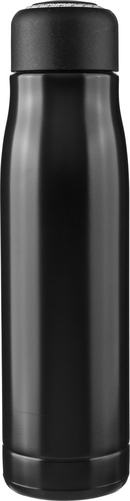 Gerecyclede roestvrijstalen dubbelwandige drinkfles (500 ml) Solene - met logo of onbedrukt bestellen - zwart