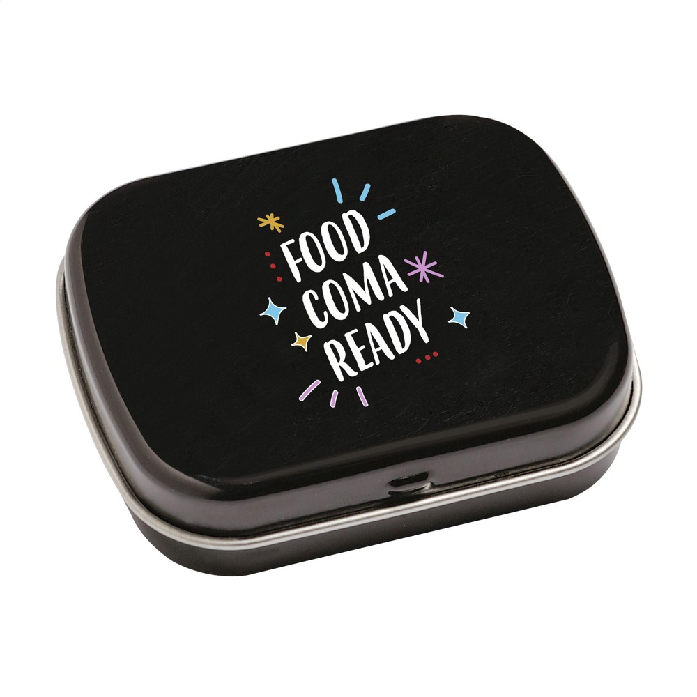 TinBox pepermuntjes - zwart (± PMS Black)