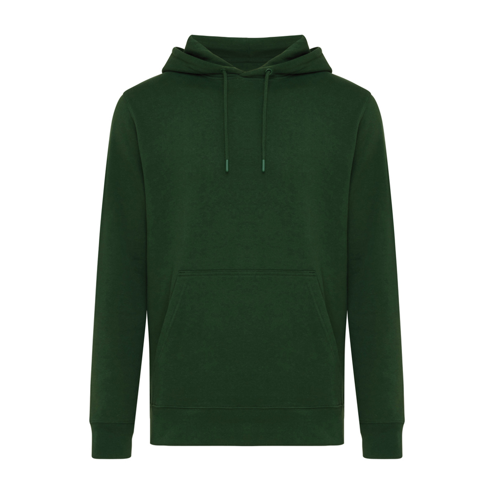 IQONIQ Rila lichtgewicht gerecycled katoen hoodie - bedrukt of onbedrukt verkrijgbaar - forest green (± PMS 19-5920TCX)