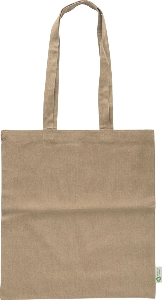 Gerecyclede katoenen boodschappentas (120 gsm) Cassiopeia - met logo of onbedrukt bestellen - khaki (écru)