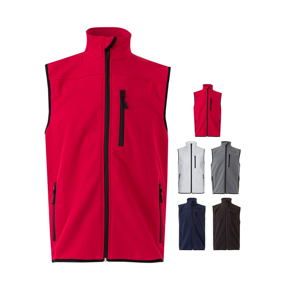 VL VARUNA. Softshell vest (280g/m²), met polaire voering, van polyester (94%) en elastaan (6%) - bedrukt of