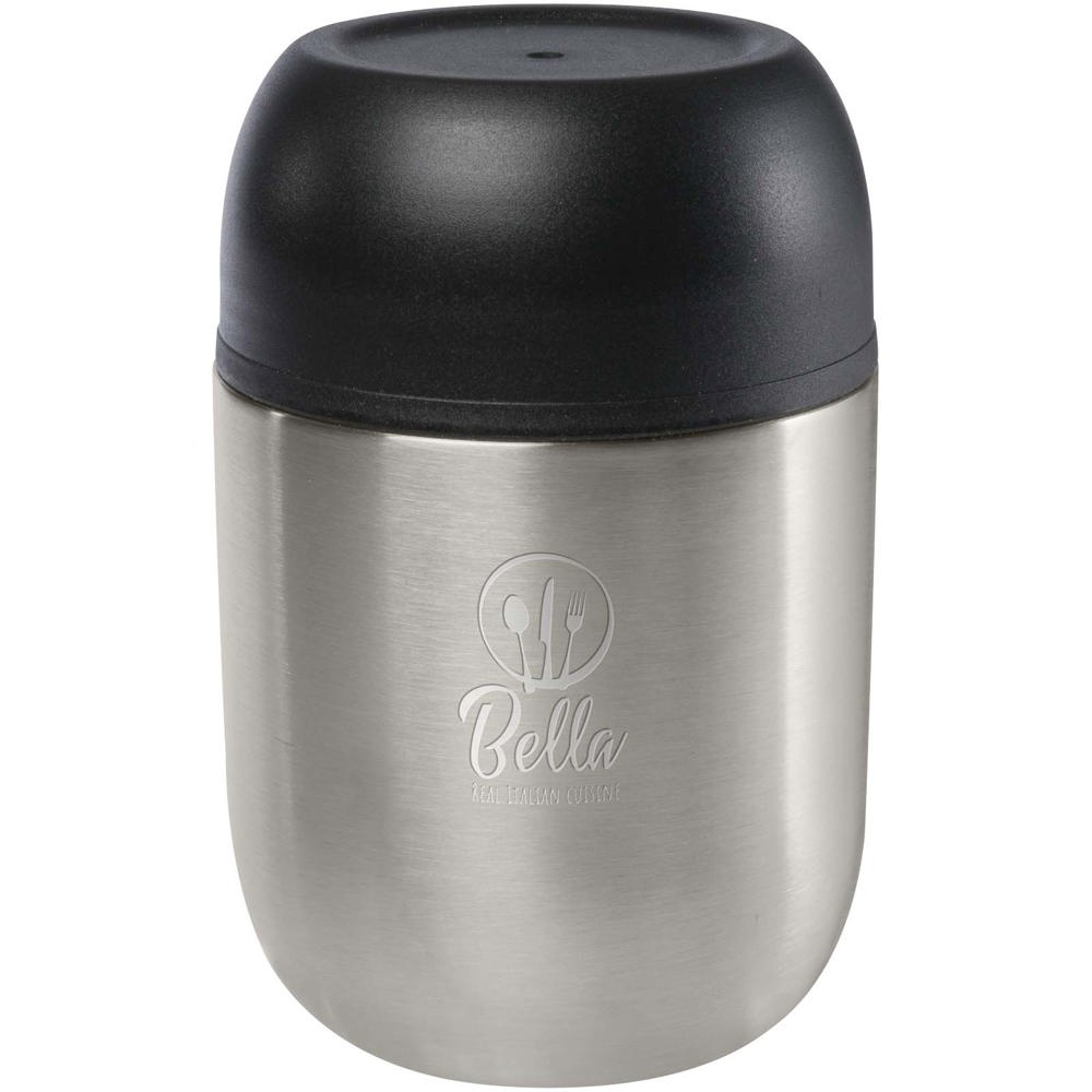 Supo 480 ml dubbelwandige lunchpot van gerecycled roestvrij staal met opvouwbare lepel