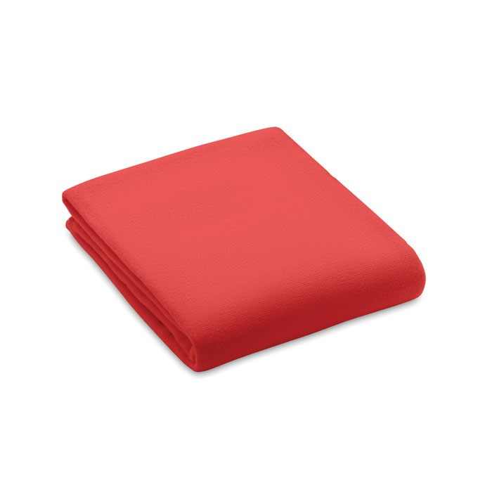 BOGDA - RPET fleece deken 130gr/m² - voor bedrijven en relatiegeschenken - Rood