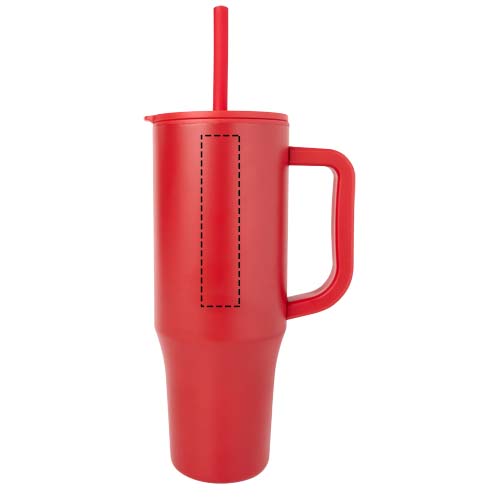 Brady 900 ml RCS gecertificeerde geïsoleerde beker met siliconen rietje