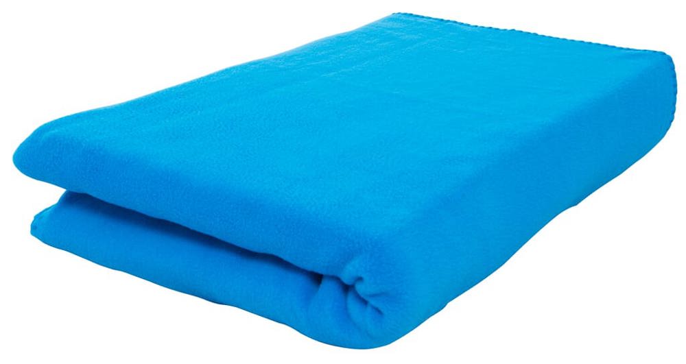 Fleeceplaid 150x120 cm, 250 gr/m² - met logo of onbedrukt bestellen - Middenblauw (2191C) / Middenblauw