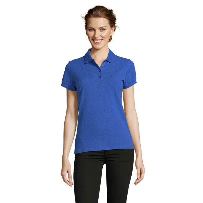PEOPLE - PEOPLE dames polo 210g - voor bedrijven en relatiegeschenken - Koningsblauw