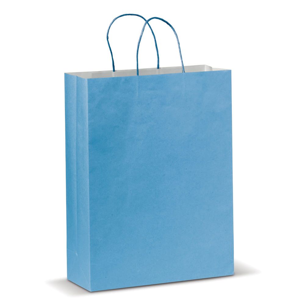 Draagtas papier groot 120g/m² - kopen of bedrukken - Lichtblauw