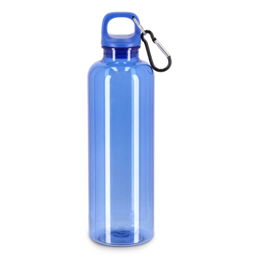 Noa waterfles R-PET 750 ml Transparant - voor bedrijven en relatiegeschenken - Transparant / Blauw