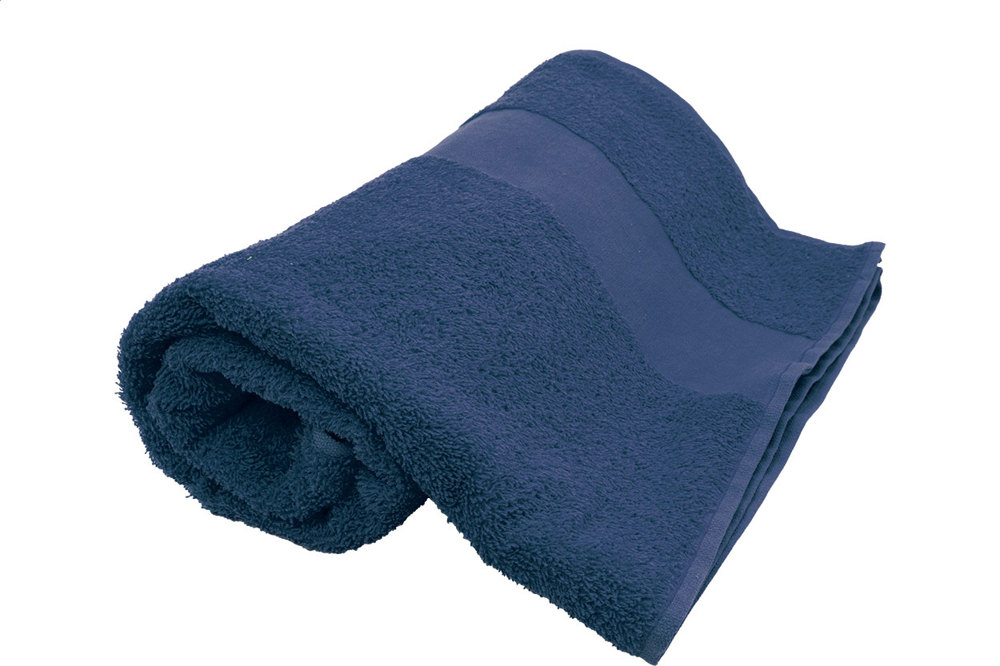Terry L - Katoenen badstof handdoek - 70×140 cm - kopen of bedrukken - donker blauw