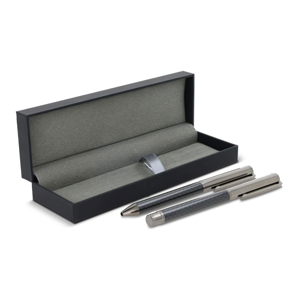Metalen balpen en rollerbal pen set
