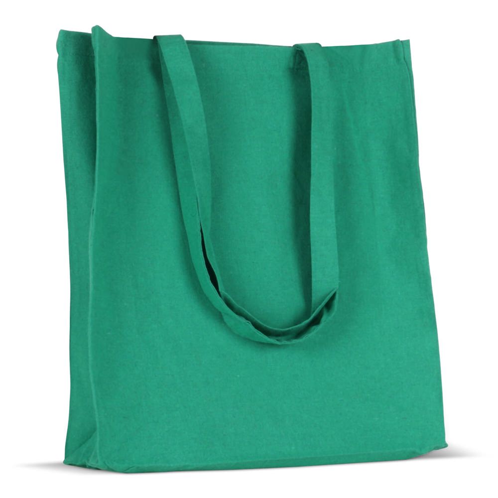 Draagtas gerecycled katoen met bodem 140g/m² 38x10x42cm