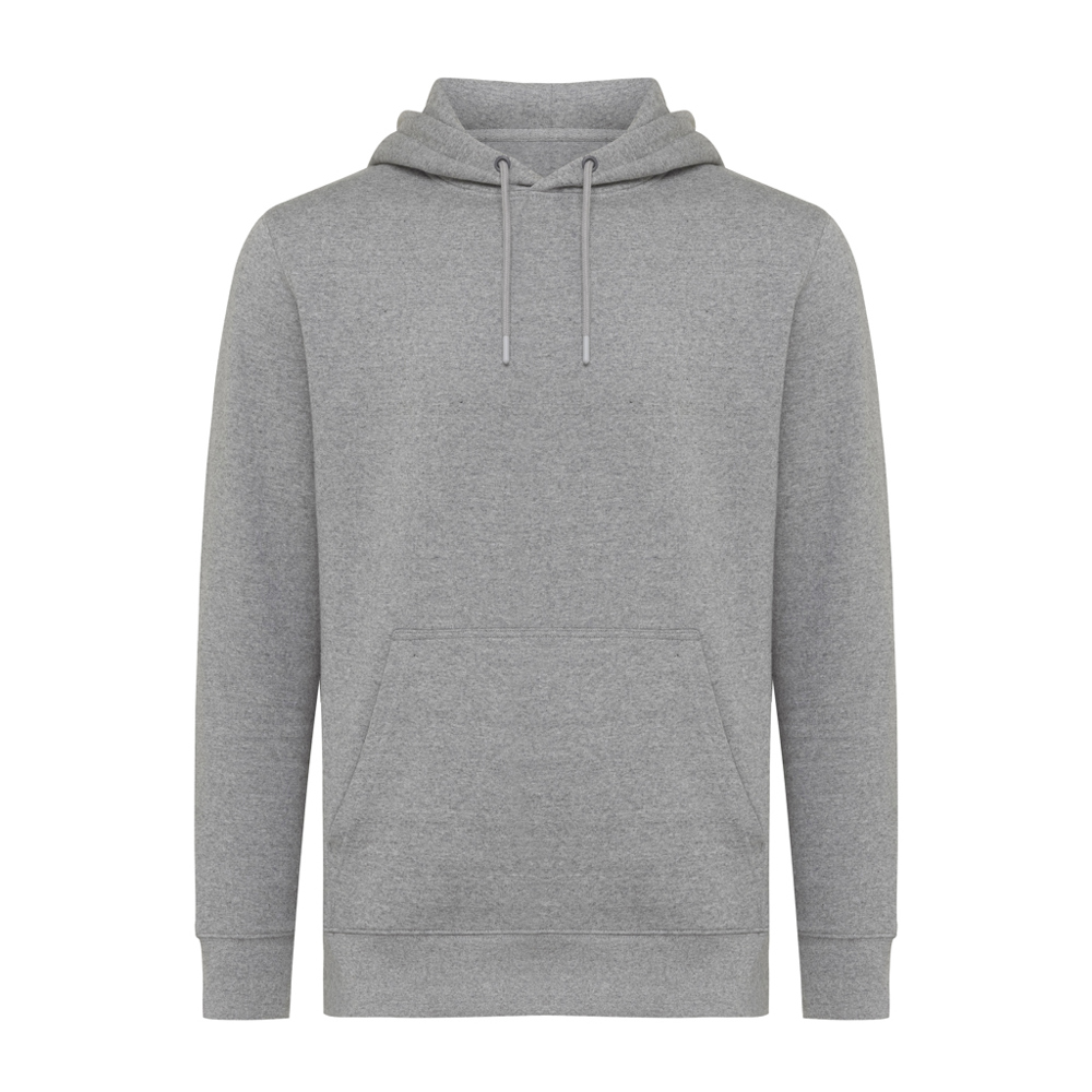 IQONIQ Rila lichtgewicht gerecycled katoen hoodie - bedrukt of onbedrukt verkrijgbaar - light heather anthracite (± PMS light heather anthra)