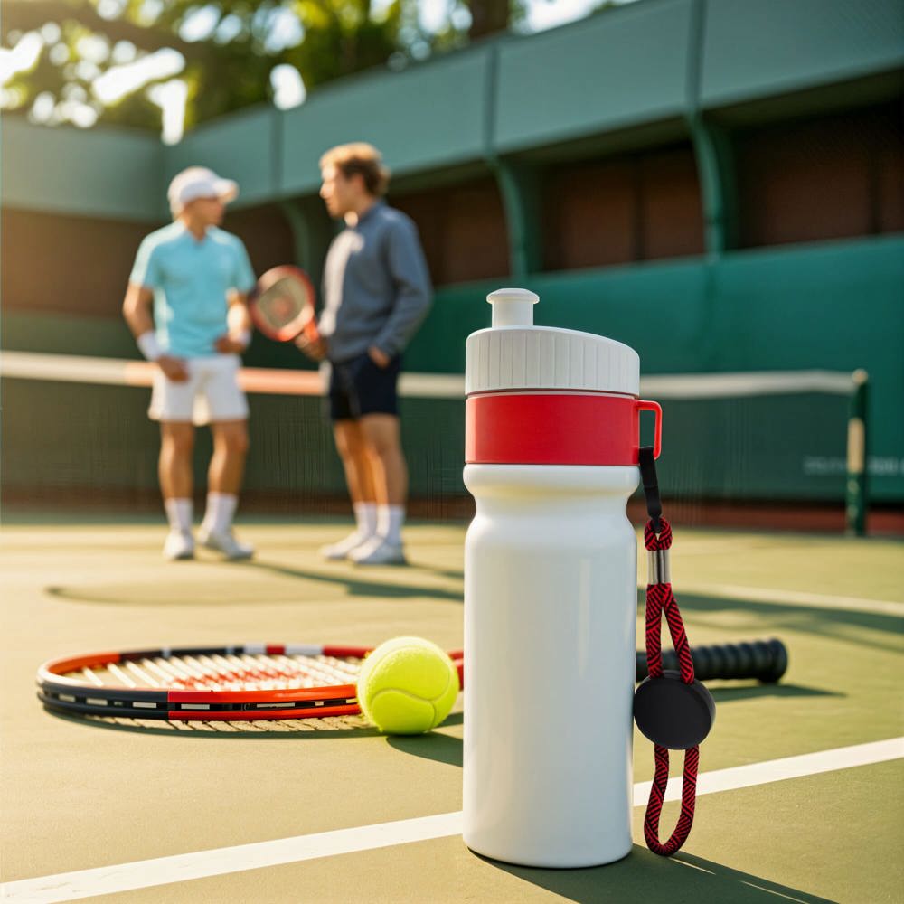 Sportbidon met rand en koord 750ml