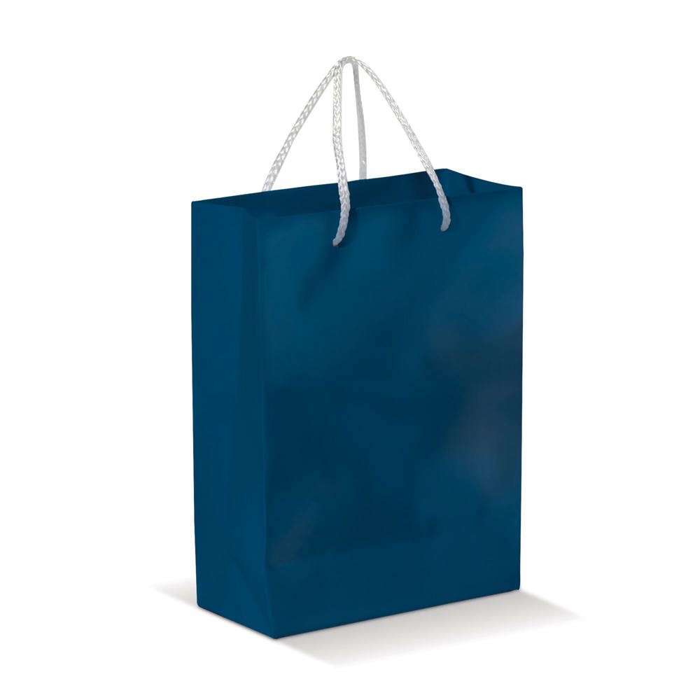 Draagtas papier groot 200g/m2 - voor bedrijven en relatiegeschenken - donkerblauw