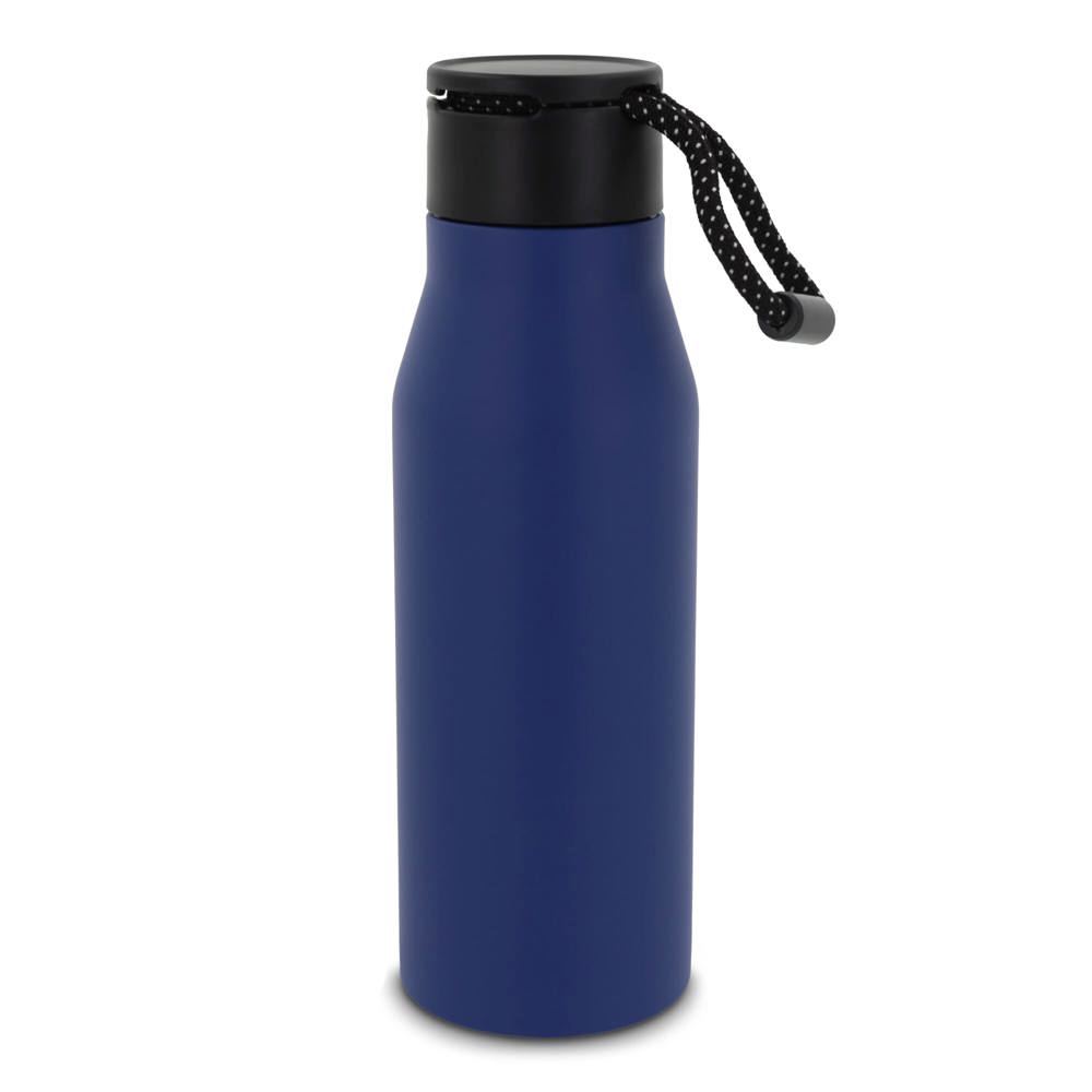 Thermofles met touw 600ml - met logo of onbedrukt bestellen - Donkerblauw