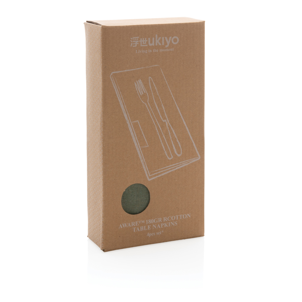 Ukiyo Aware™ 180gr 4-delige set recycled katoenen servetten
