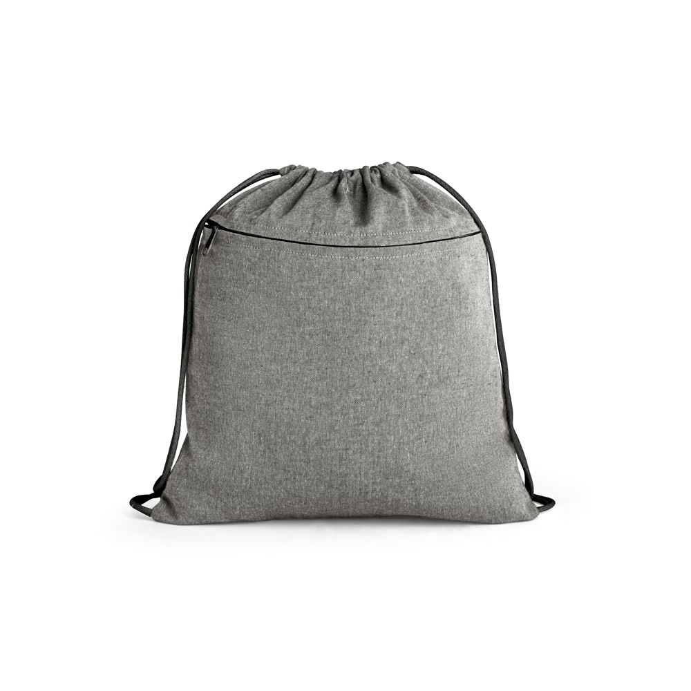CHANCERY. Tasje van gerecycleerd katoen (70%), polyester (30% rPET) (140 g/m²) - bedrukt of onbedrukt - Zwart