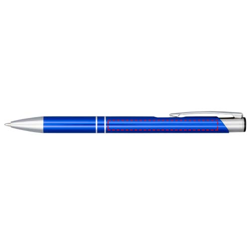 Moneta geanodiseerde aluminium balpen met klikmechanisme (zwarte inkt)